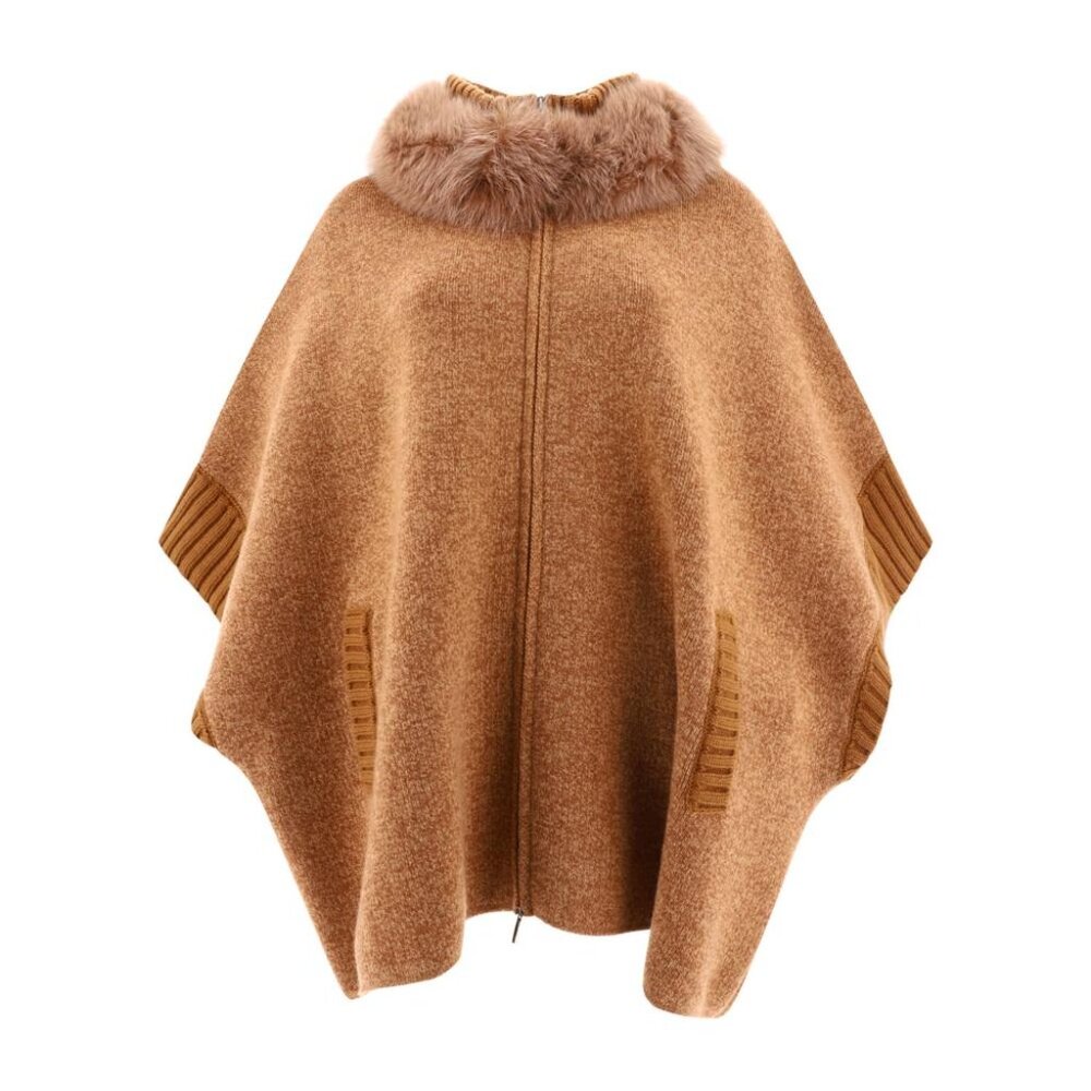 Giovi Cape With Fur Inserts tag size UNI Women